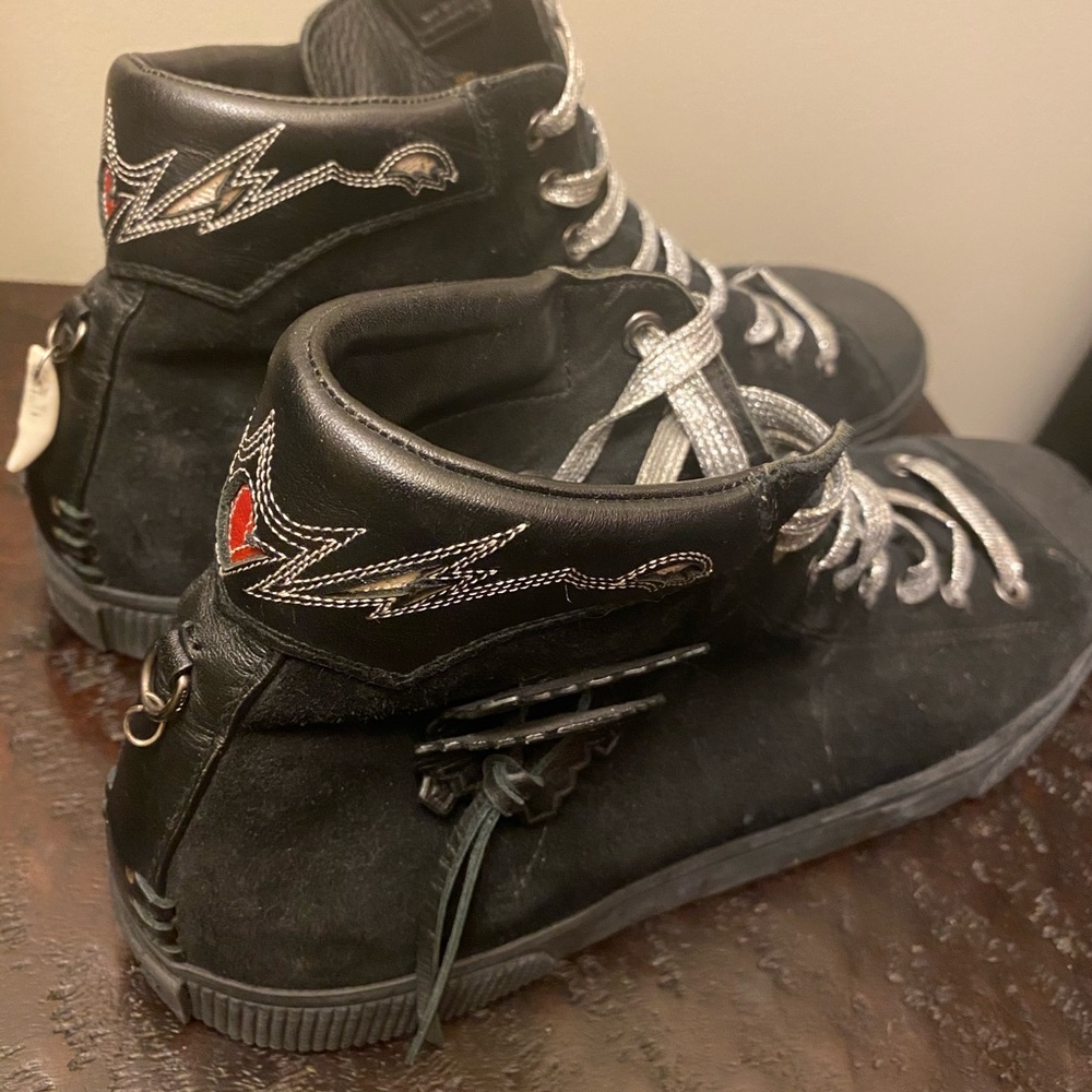 Coach suede size 12 sneakers with silver laces